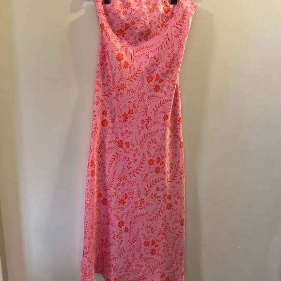 Altar'd State strapless dainty soft girl satin couquette dress-S - Picture 2 of 7